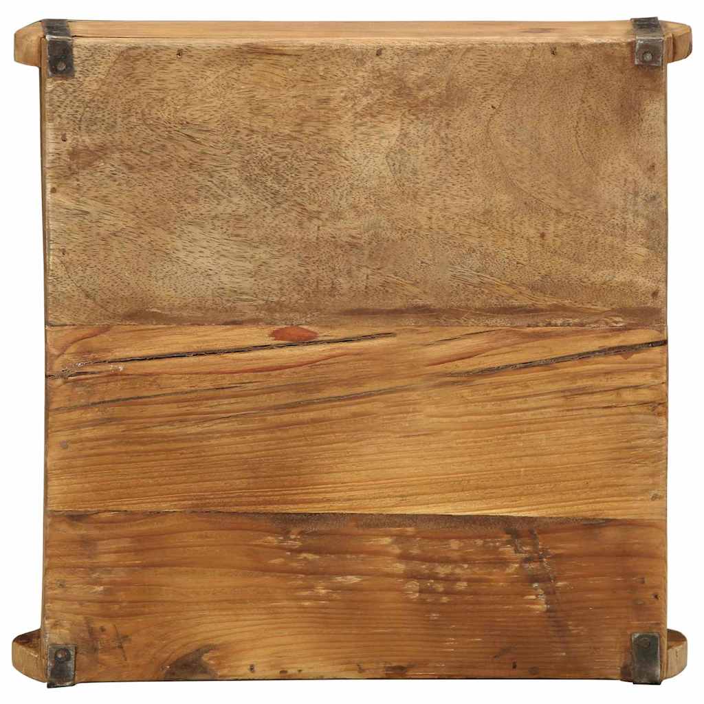 Tablett Braun 30 x 15 x 9 cm Massives upgecyceltes Holz