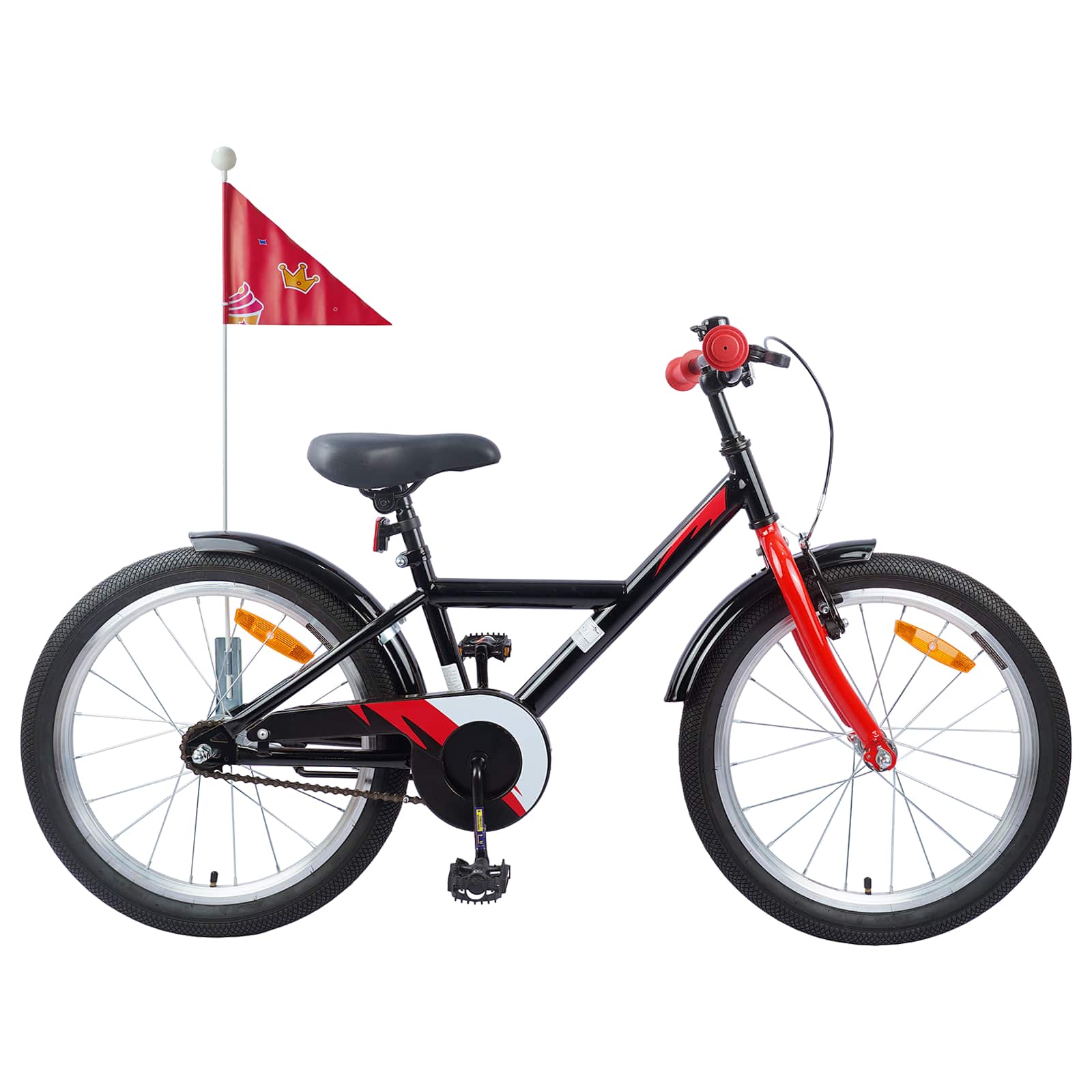 Kinderfahrrad 12 Zoll für 2-4 Jahre alt Schwarz