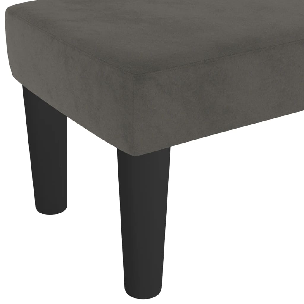 Sitzbank Hellgrau 70x30x30 cm Samt