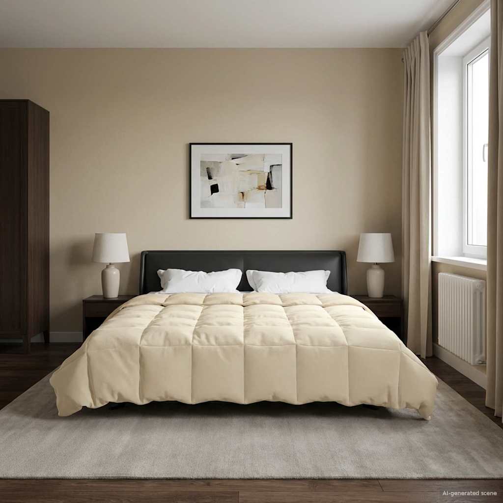 Winterbettdecke Gepolstert Anthrazit 240 x 260 cm Mikrofaser
