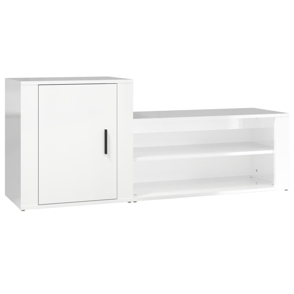 Schuhschrank Weiß 130x35x54 cm Holzwerkstoff
