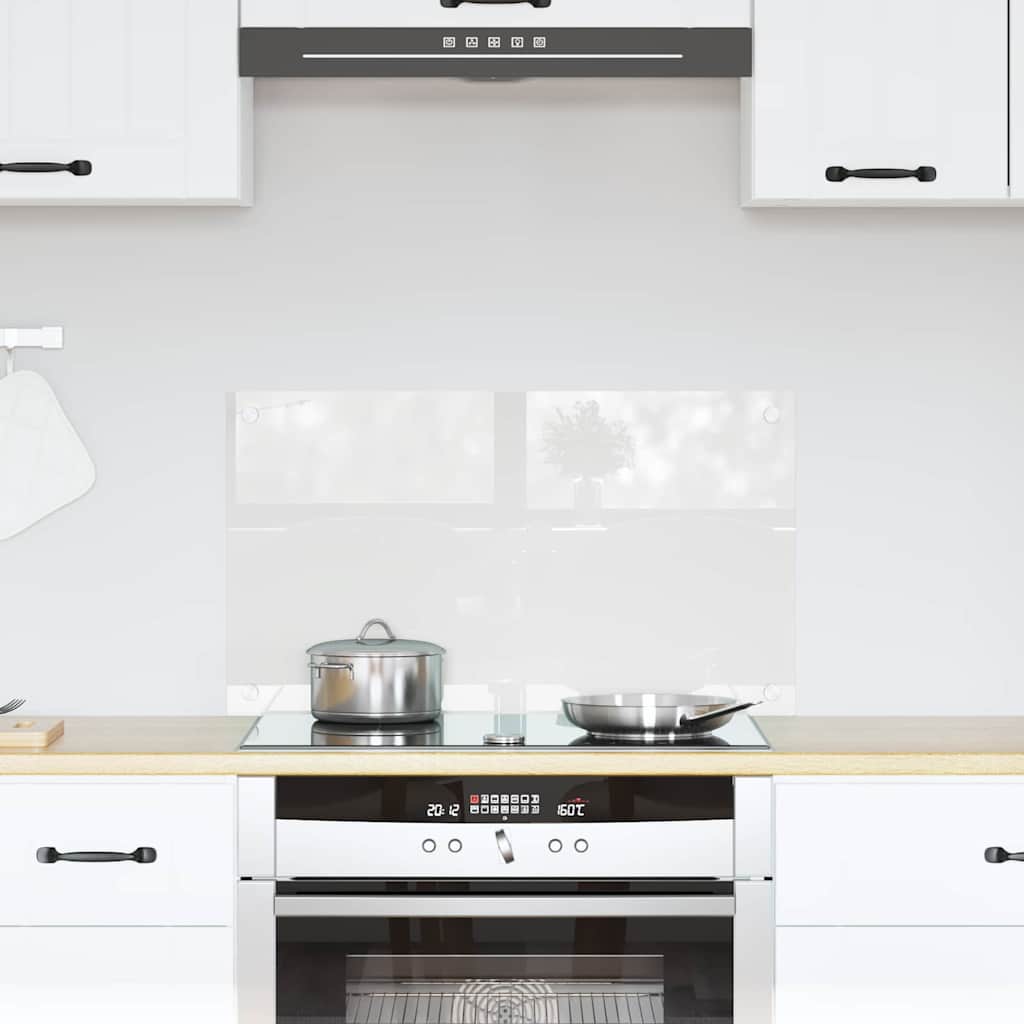 Küchenrückwand 2 pcs Weiß 70 x 40 cm Gehärtetes Glas