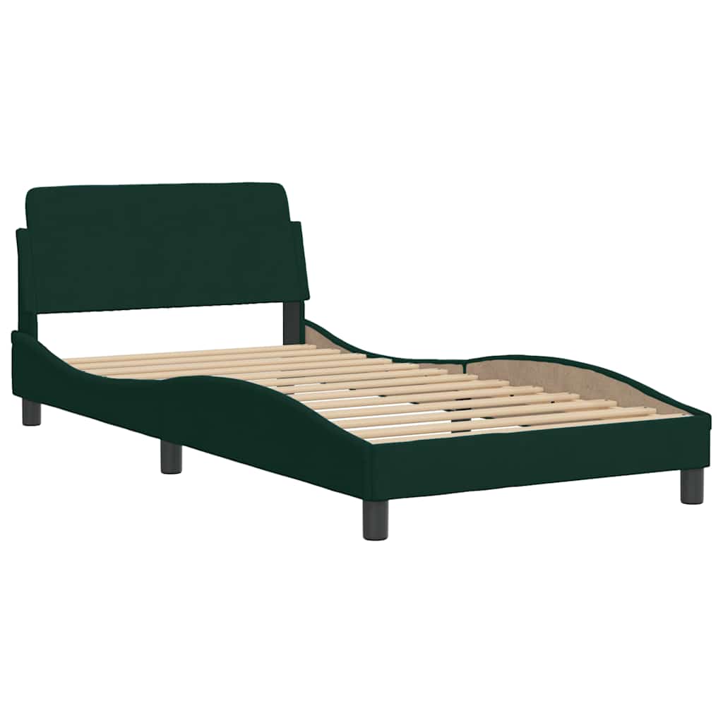 Bett mit Matratze "Dover" Hellgrau 80x200 cm Samt
