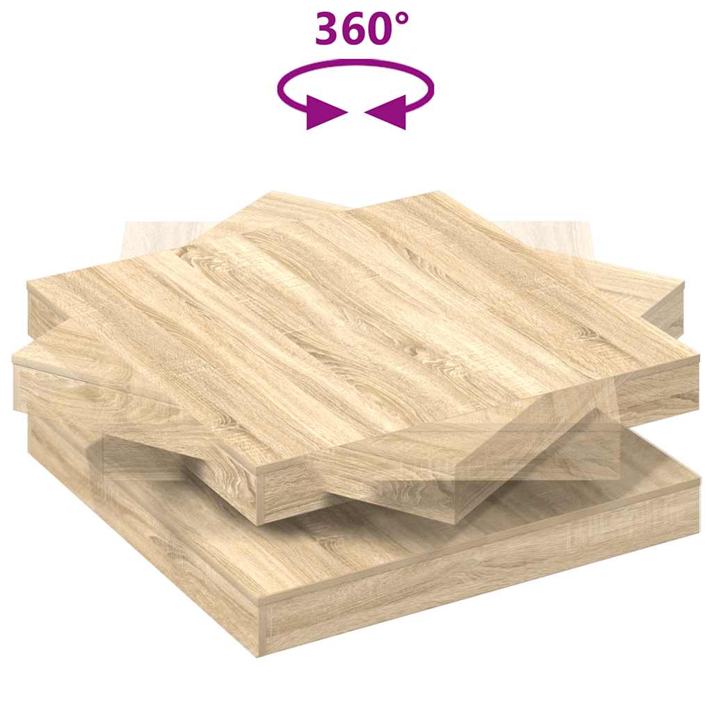 Couchtisch 360-Grad Drehbar Weiß 90x90x34,5 cm