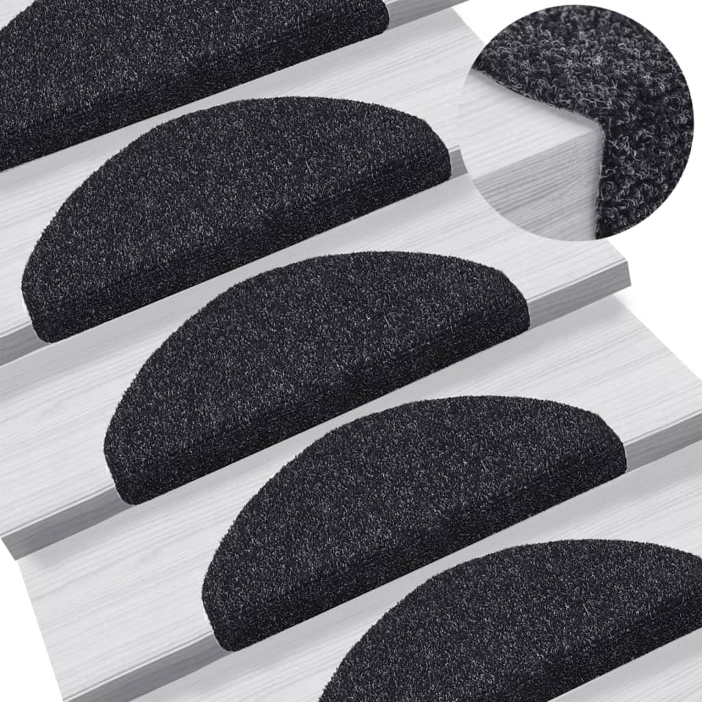 Stufenmatten Selbstklebend 15 Stk. 56x17x3 cm Hellbraun Halbrund