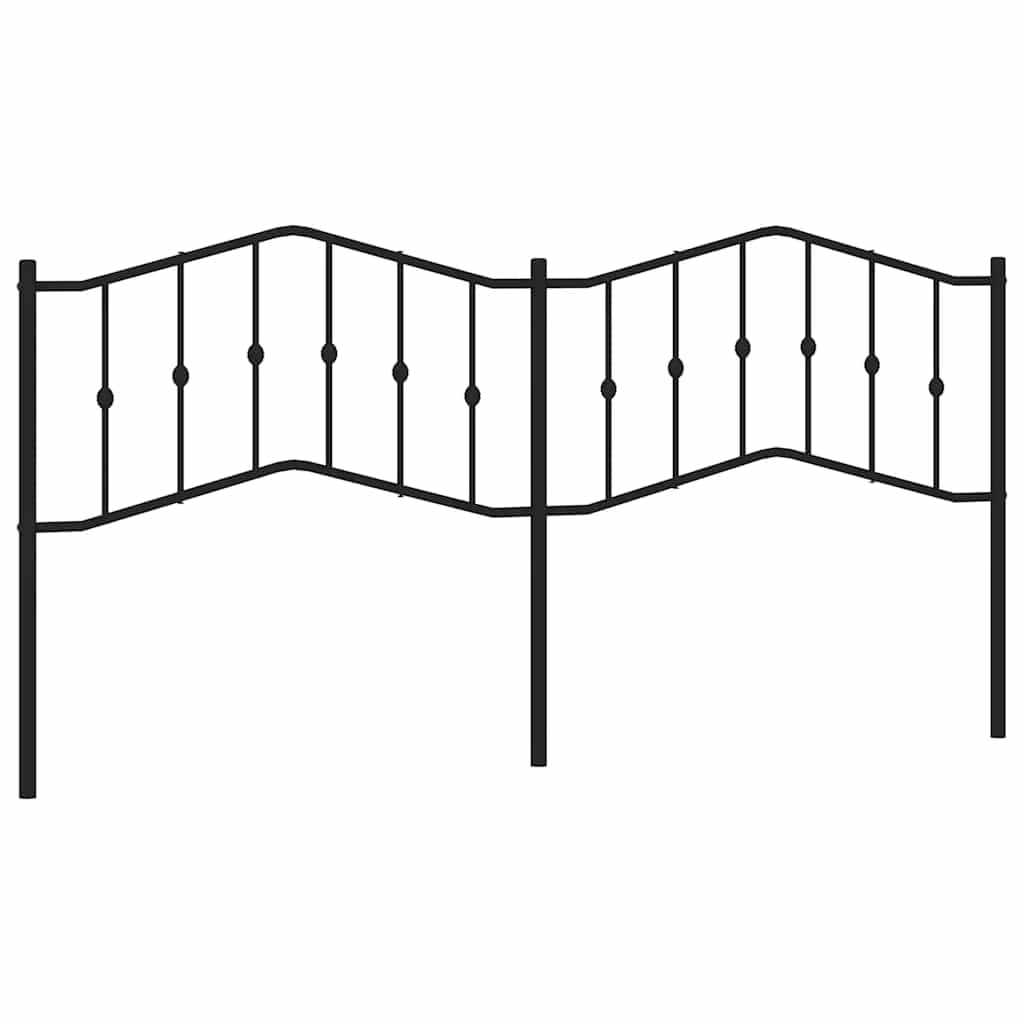 Ersatz-Kopfteil Metall Schwarz 90 cm