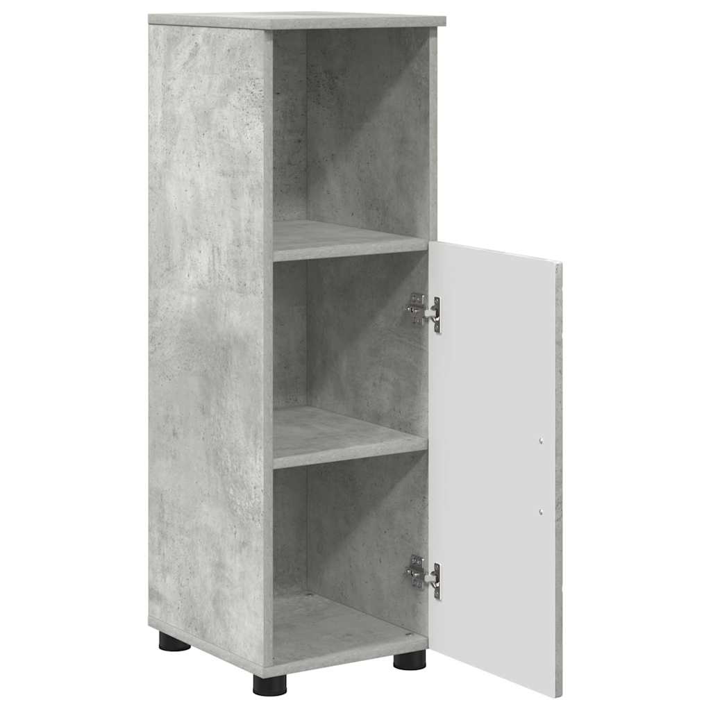 Badezimmermöbel-Set mit Tür 3 pcs Weiß Holzwerkstoff & Metall