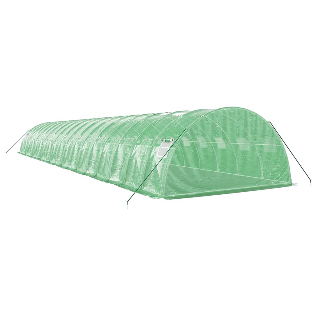 Gewächshaus mit Stahlrahmen Grün 8 m² 4x2x2 m
