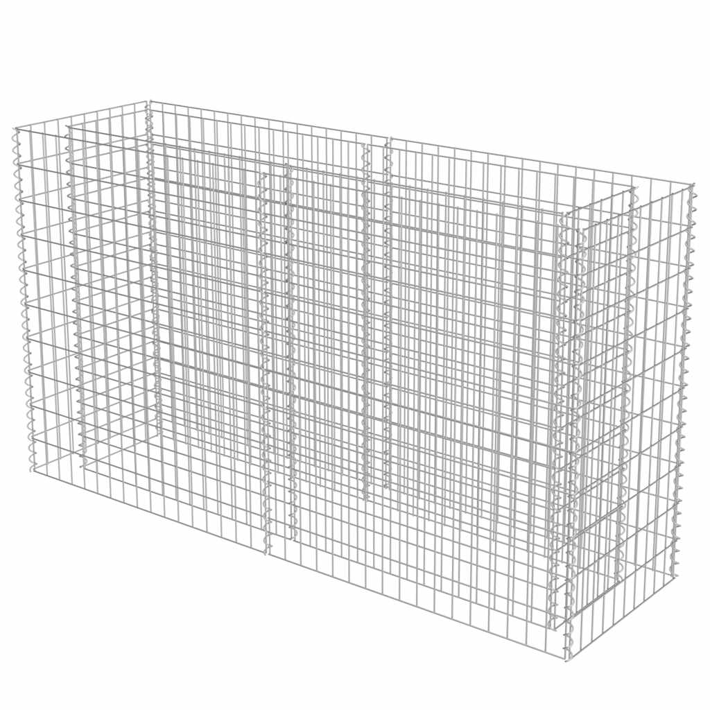 Gabionen-Hochbeet Verzinkter Stahl 450×90×100 cm