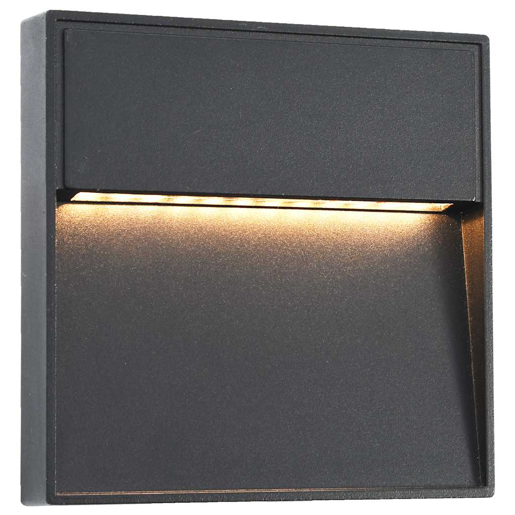LED-Außenwandleuchte Schwarz Aluminiumdruckguss