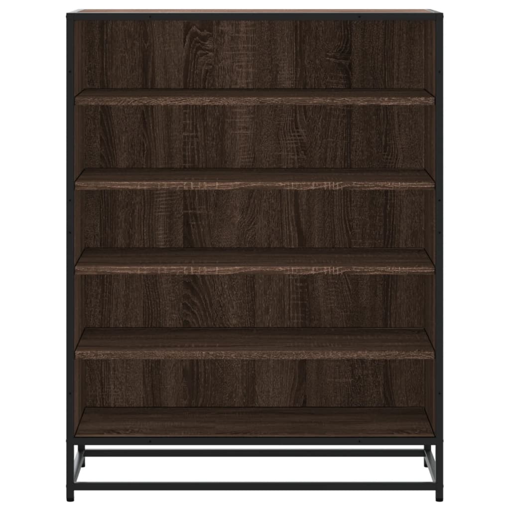 Schuhschrank Schwarz 75x38x97,5 cm Holzwerkstoff Metall