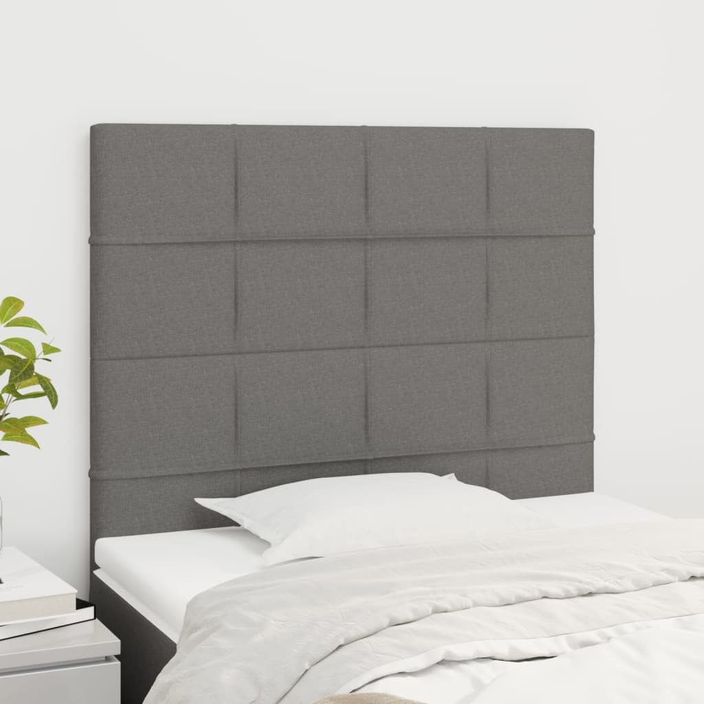 Kopfteil Hellgrau 80x5x118/128 cm Stoff