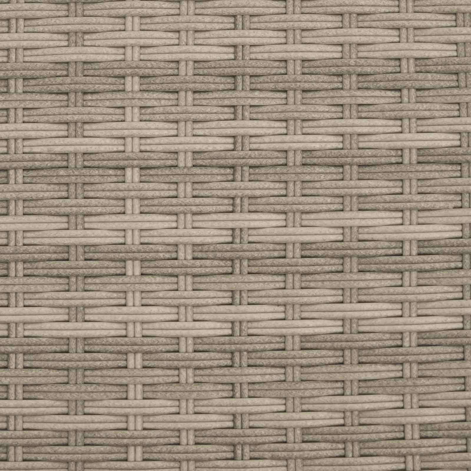 Garten-Sofa mit Kissen 8 pcs Beige und Hellgrau Poly-Rattan