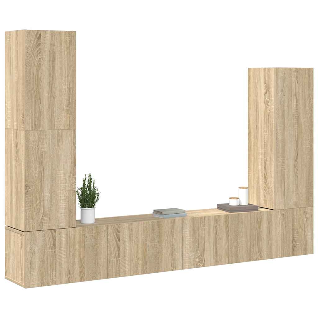4-tlg. TV-Schrank-Set Weiß Holzwerkstoff