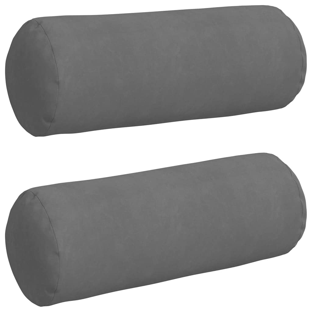 Bolsterkissen 2 Stück Taupe Ø 15 x 40 cm Mikrofaserstoff