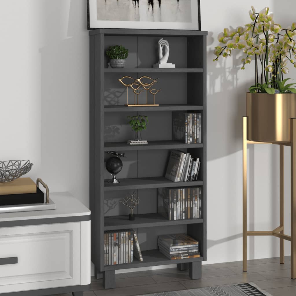CD-Schrank HAMAR Honigbraun 45x18x100 cm Massivholz Kiefer