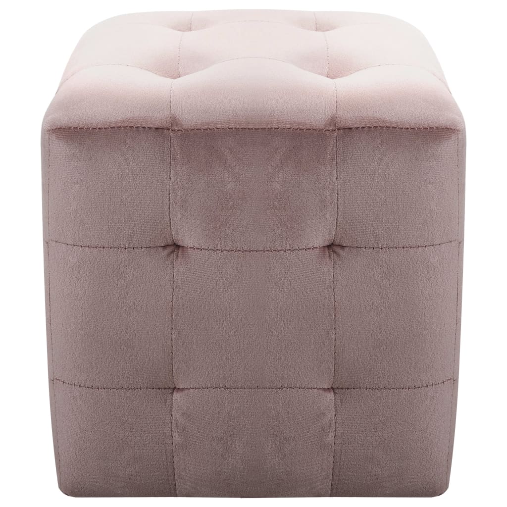 Pouf 2 Stk. Blau 30x30x30 cm Samtstoff