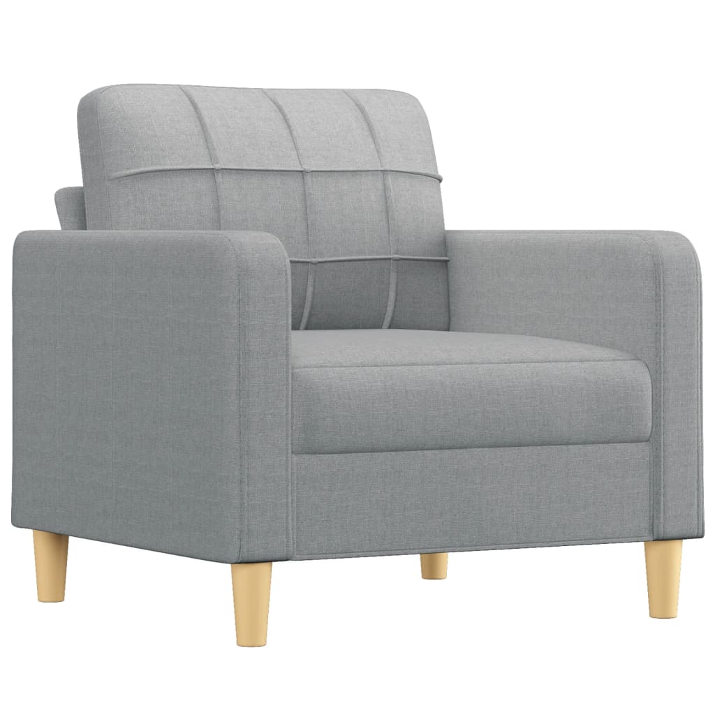 4-tlg. Sofagarnitur mit Kissen Braun Stoff