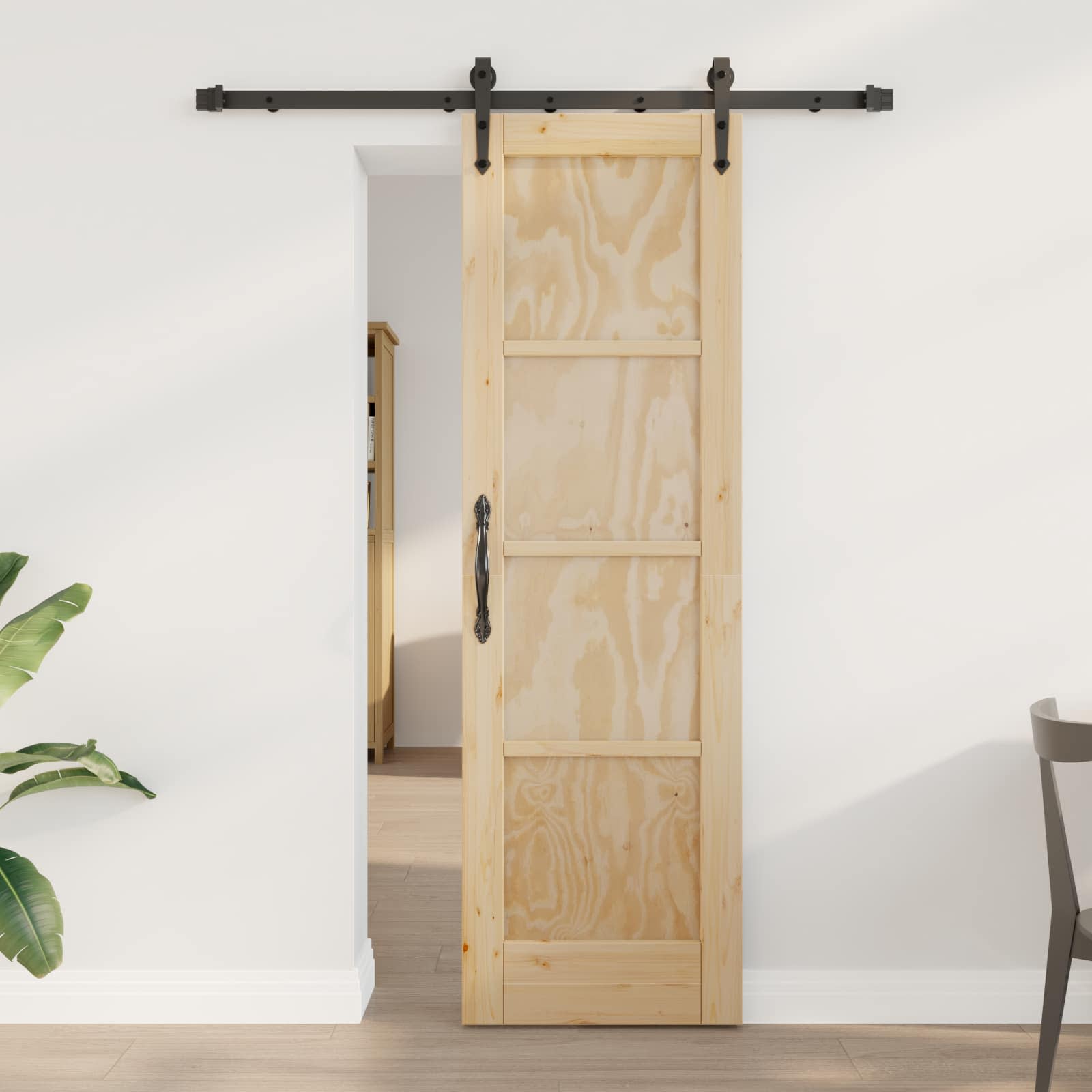Schiebetür ORKDAL Natur 61 x 198,5 cm Massives Kiefernholz