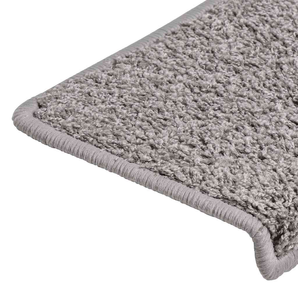 Stufenmatten 15 Stk. 65x21x4 cm Grau Rechteckiger Rand