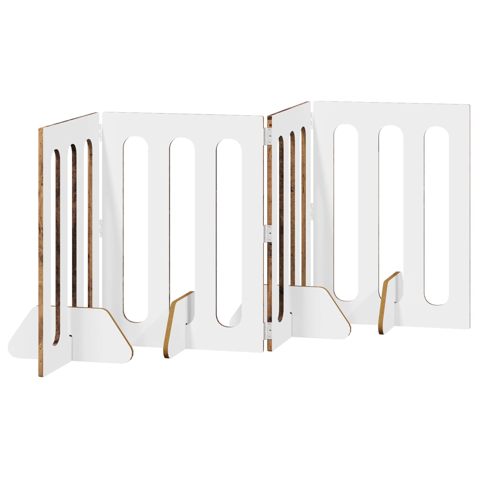 Faltbarer Haustierzaun 2 pcs Weiß 100,5 x 38 x 70 cm