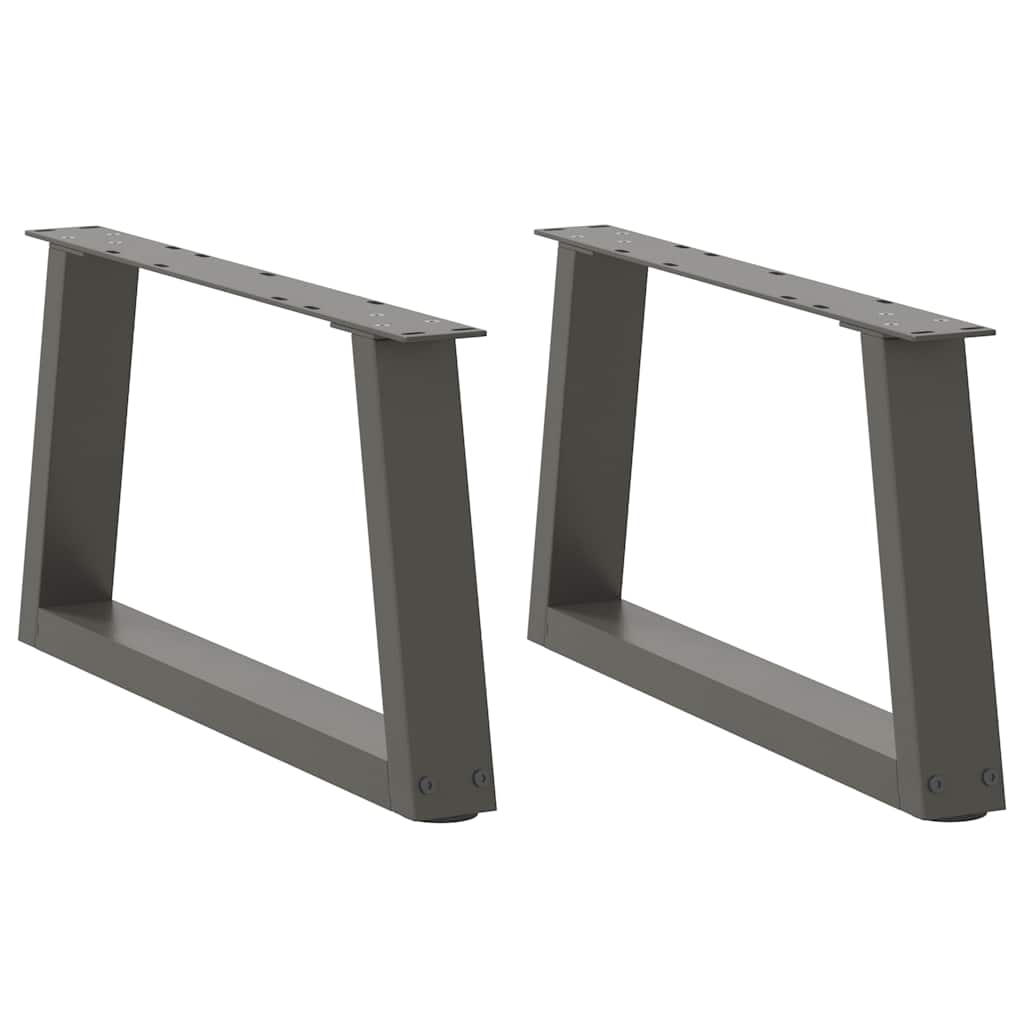 Couchtischbeine V-Form 2 Stück Schwarz 30x(30-31,3) cm Stahl