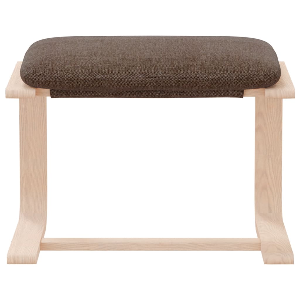 Fußhocker Creme 51x41x40 cm Stoff