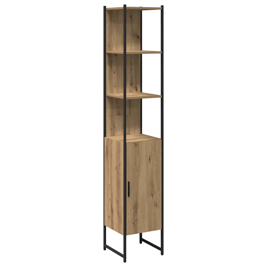 3-tlg. Badmöbel-Set Räuchereiche Holzwerkstoff