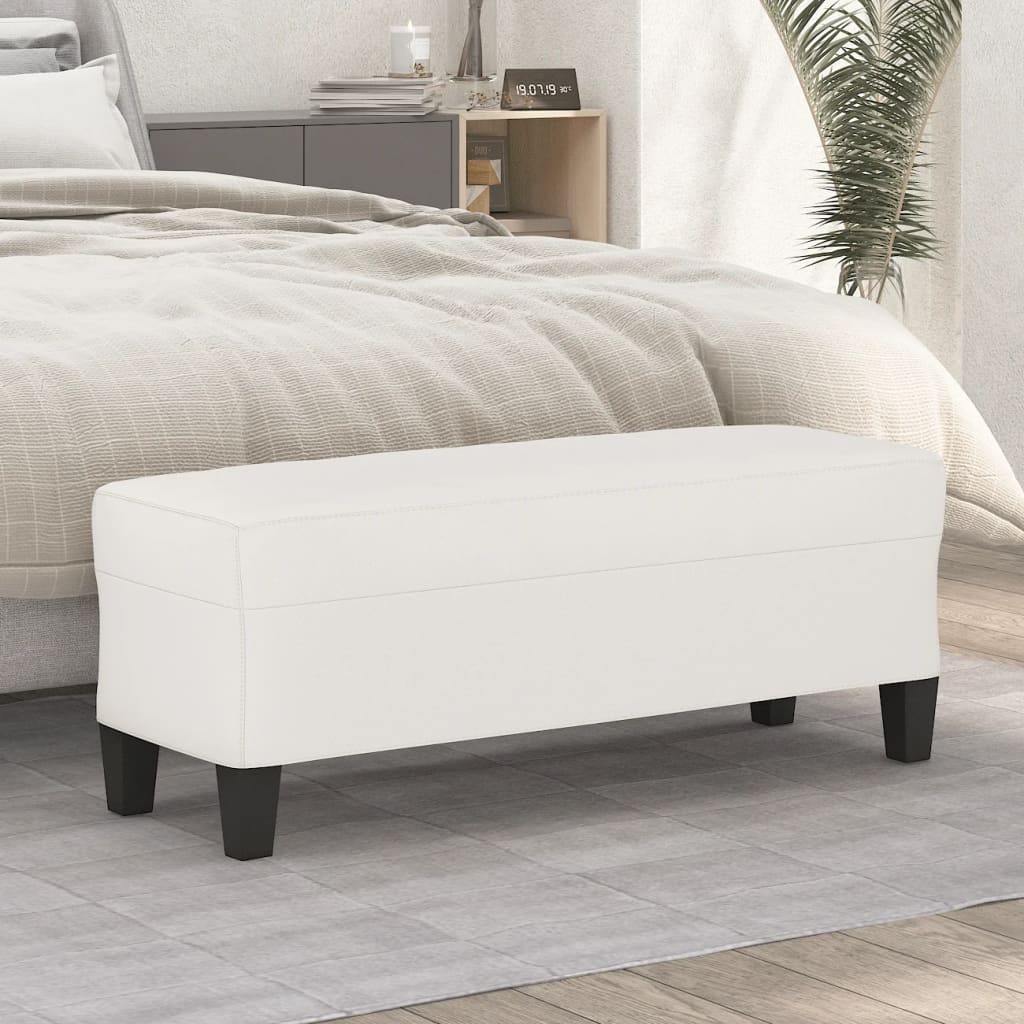 Sitzbank Hellgrau 70x35x41 cm Mikrofasergewebe