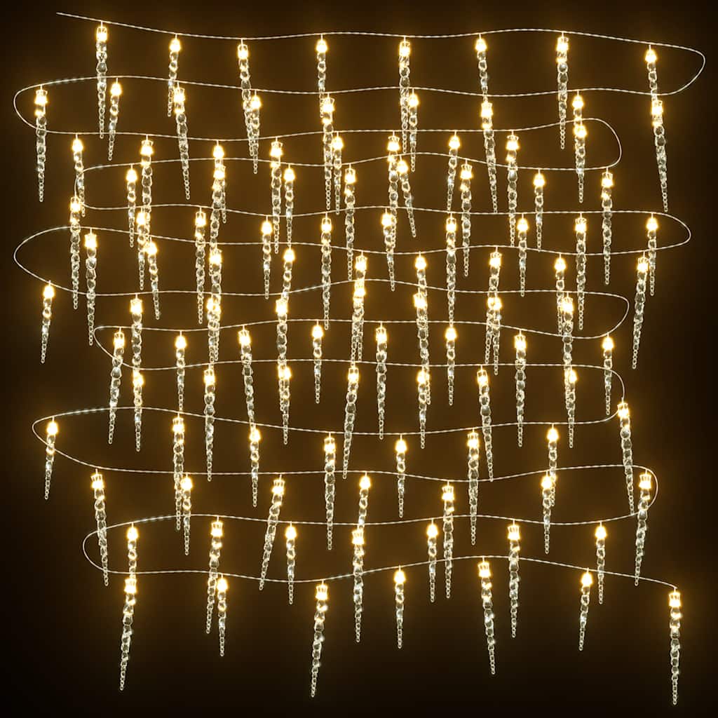 Eiszapfen-Lichterkette 200 LEDs Blau 20 m Acryl PVC
