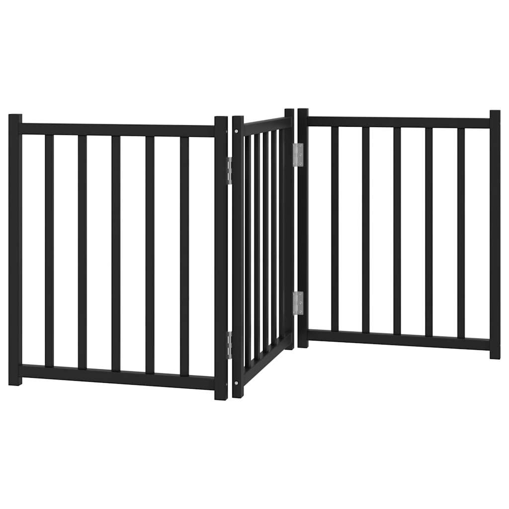 3-tlg. Hundetor Faltbar 150 cm Massivholz Tanne