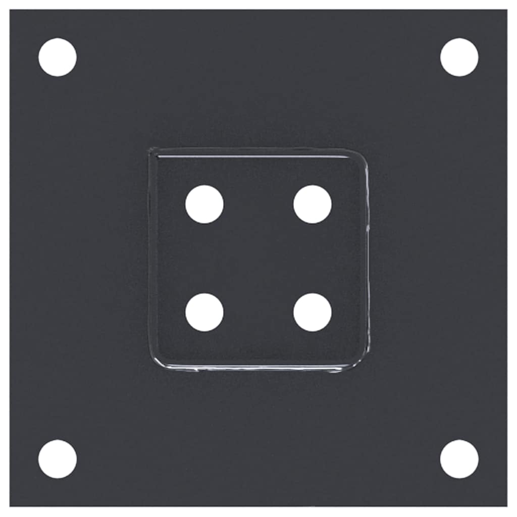 Pfostenträger Quadratisch 4Stk. Silber 46x46mm Verzinkter Stahl