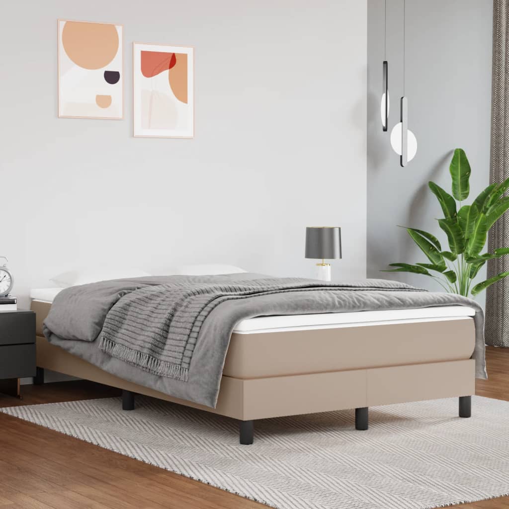 Taschenfederkernmatratze Mittel Schwarz 80x200x20 cm Kunstleder