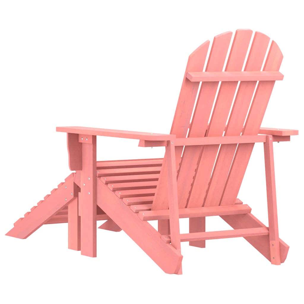 Adirondack-Gartenstuhl mit Fußstütze Massivholz Tanne Rot