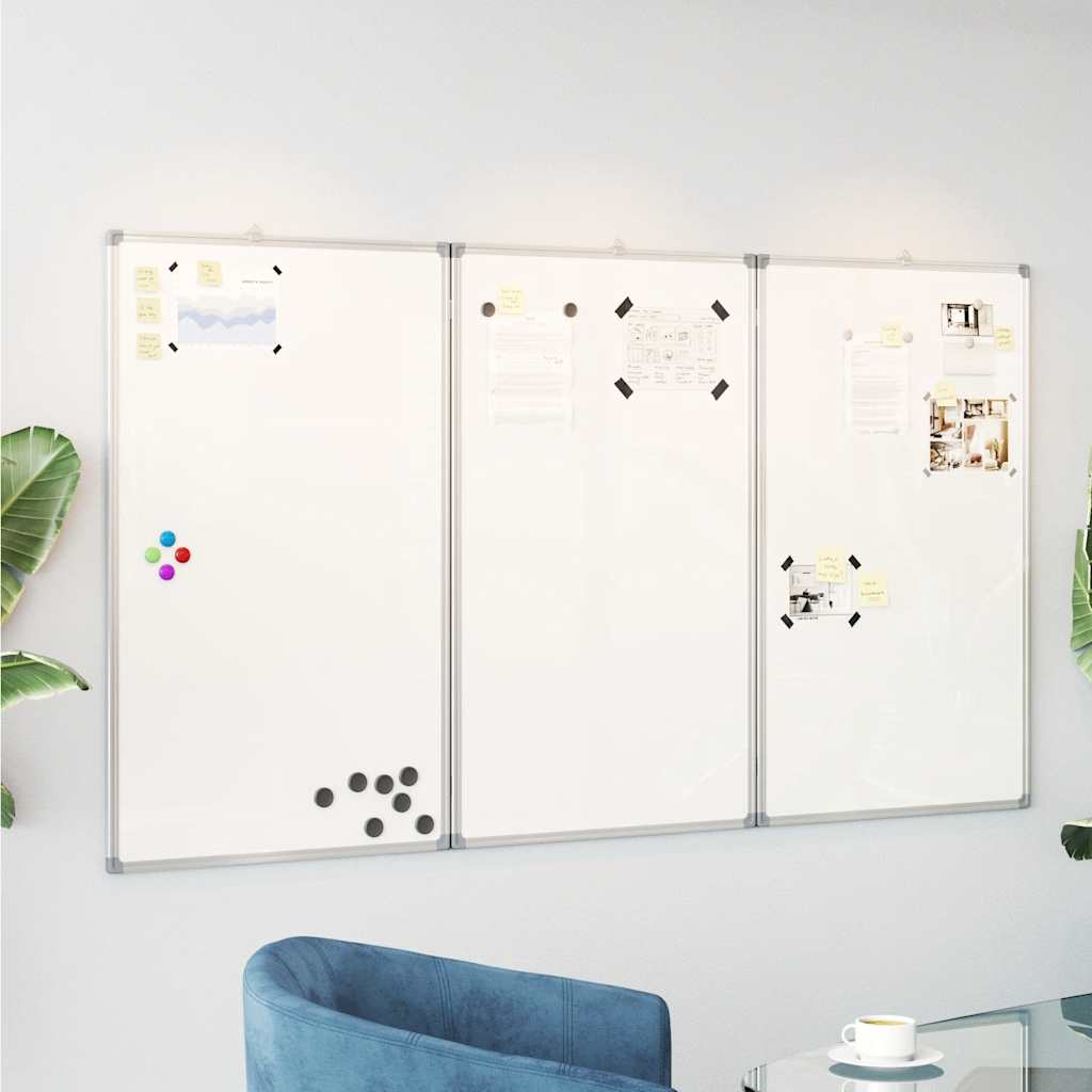 Magnetisches Whiteboard Klappbar 120x80x1,7 cm Aluminium