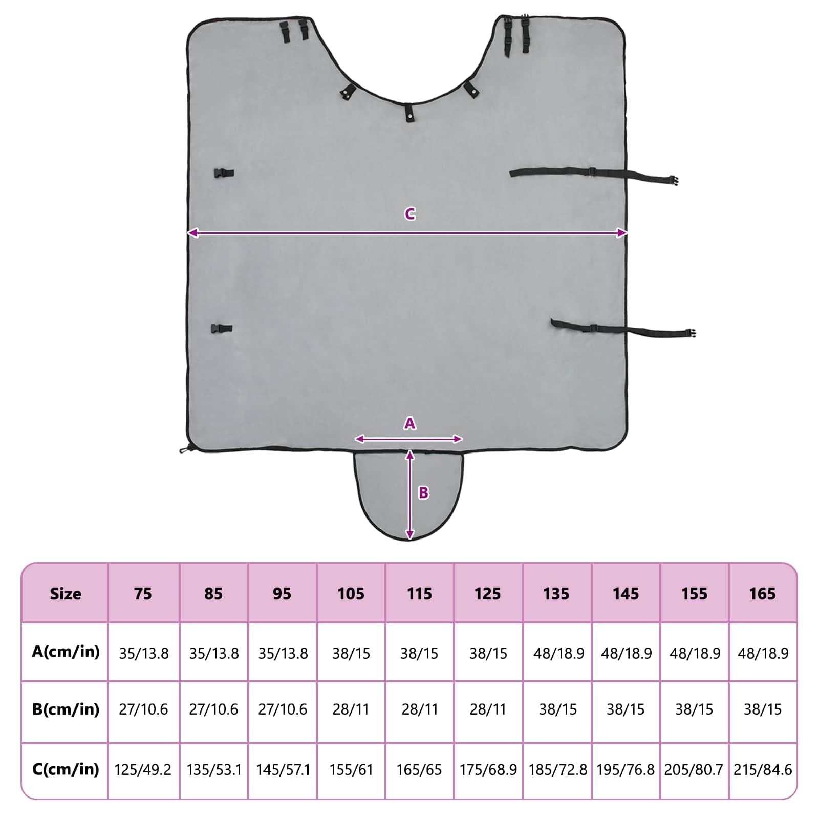 Pferdedecke Volles Aqua 75 cm Polyester