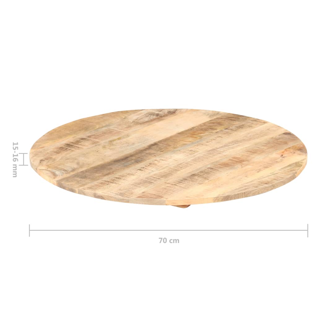 Tischplatte Massivholz Akazie Rund 15-16 mm 40 cm