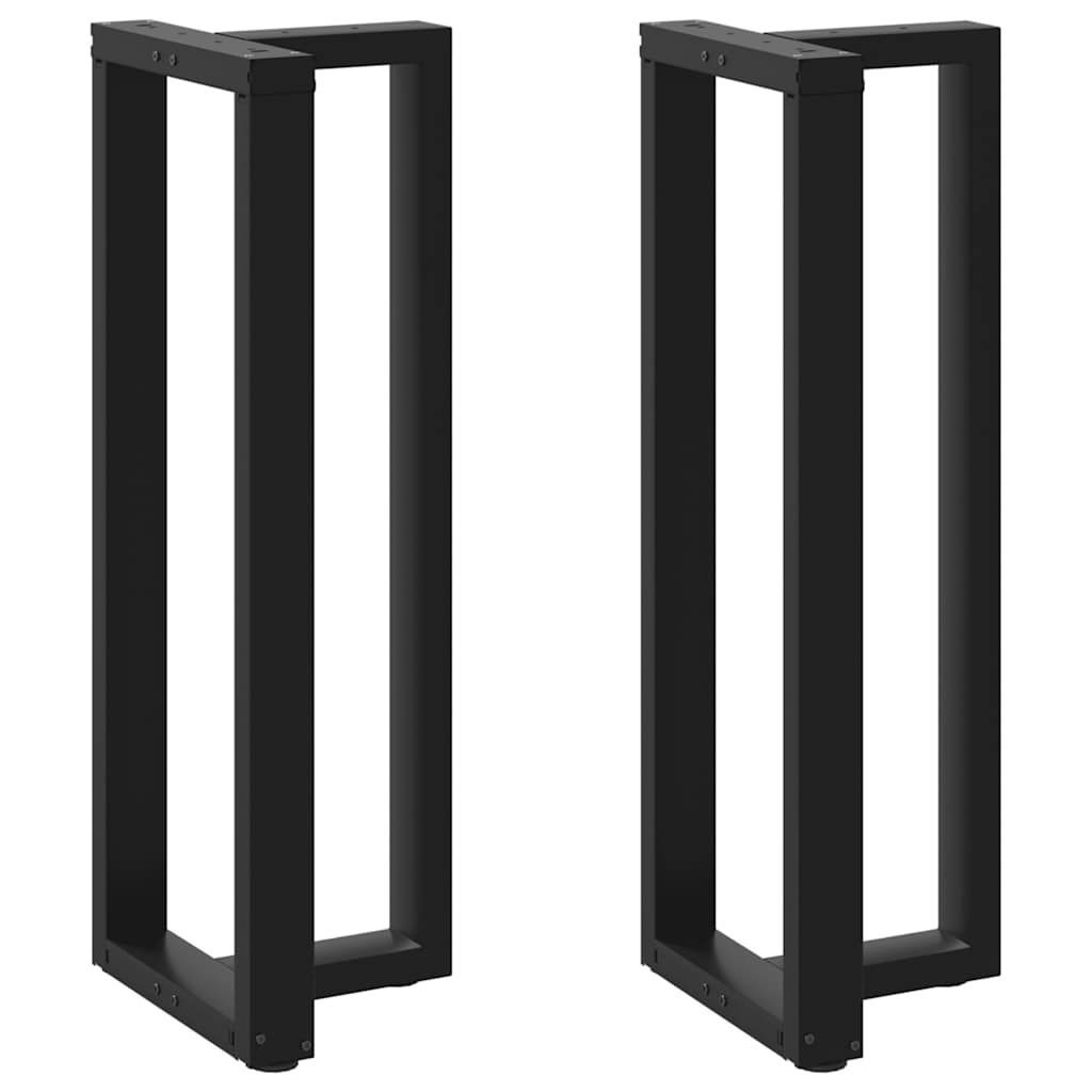 Couchtischbeine T-Form 2 Stk. Schwarz 30x25x(30-31) cm Stahl