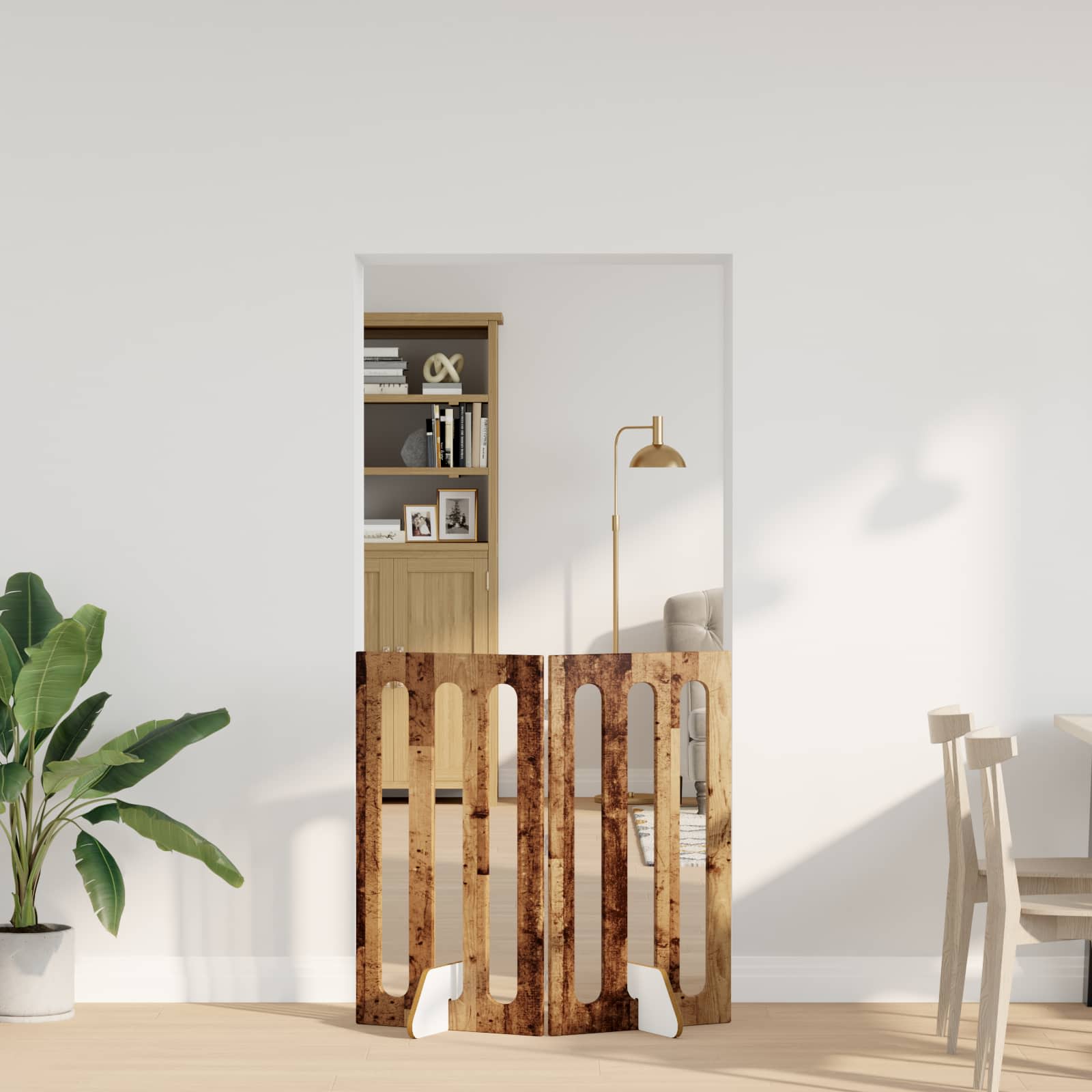 Faltbarer Haustierzaun 2 pcs Weiß 100,5 x 38 x 70 cm