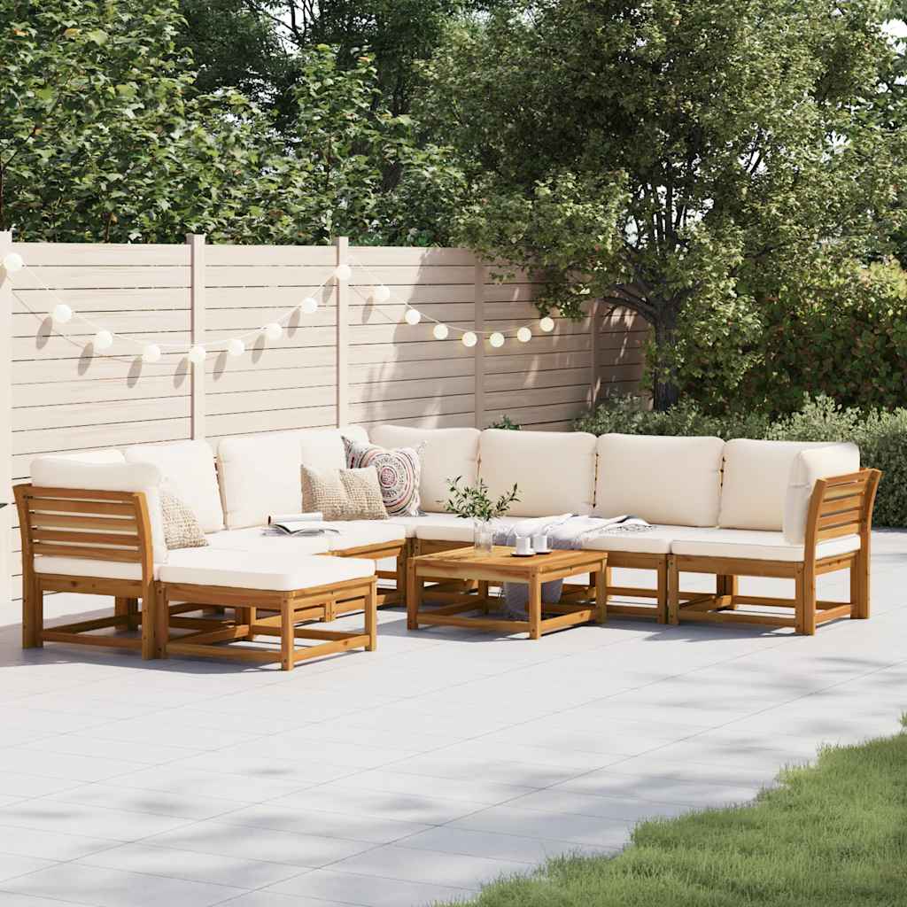 4-tlg. Garten-Lounge-Set mit Kissen Massivholz Akazie