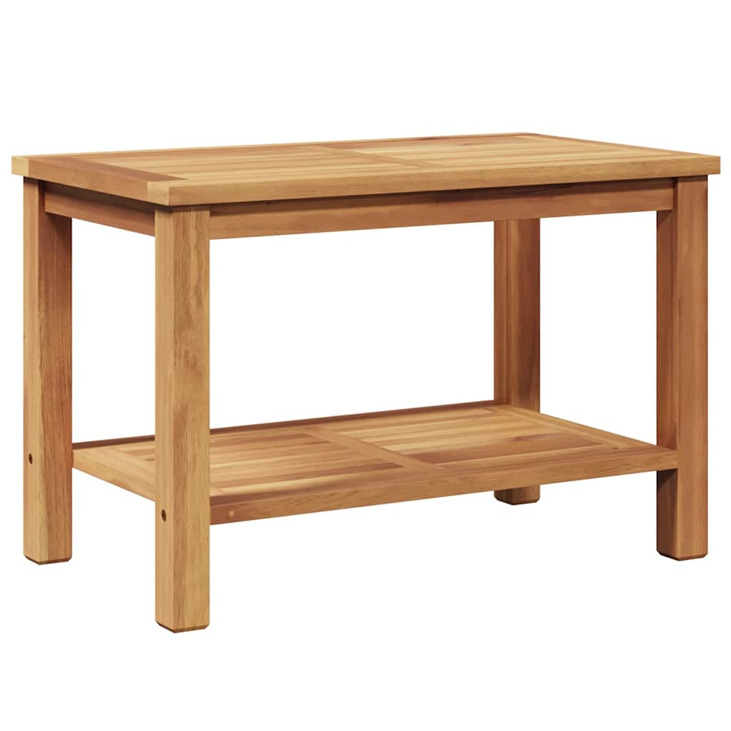 Couchtisch mit Speicher Braun 45 x 45 x 45 cm Massivholz Teak