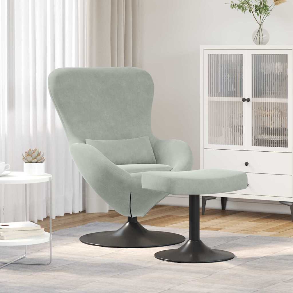 Eiersessel Blau Samt
