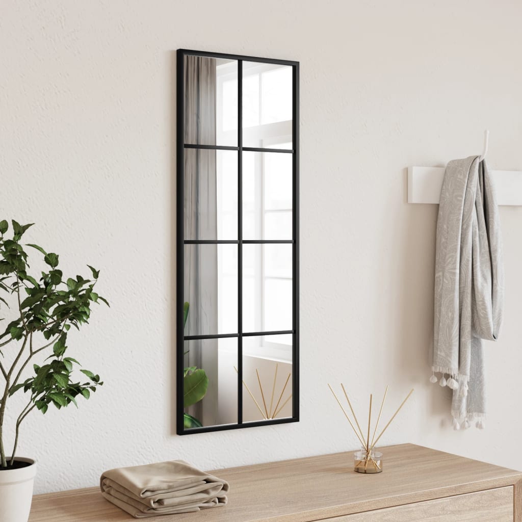 Wandspiegel Schwarz 60x40 cm Metall