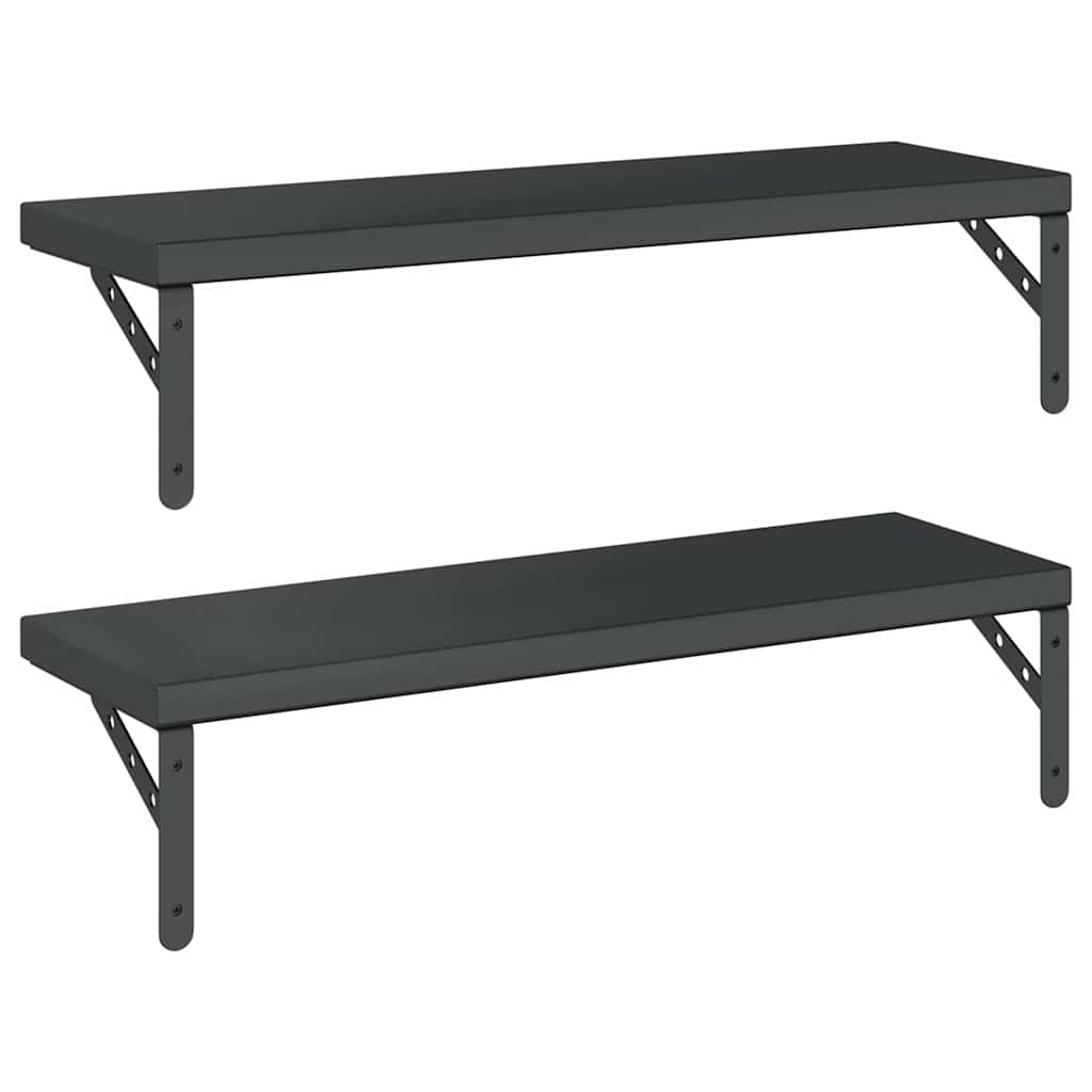 Wandregale 2 Stk. 100x40 cm Silbern Edelstahl
