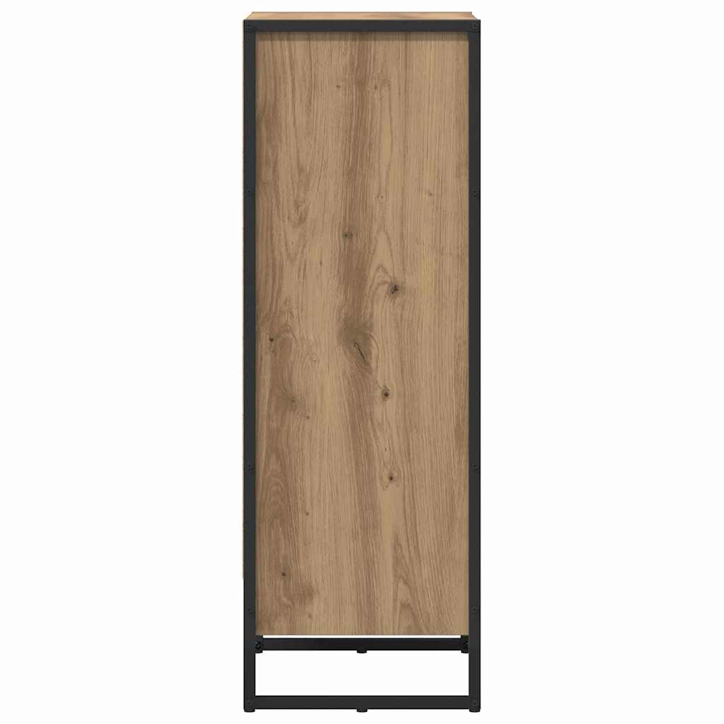 Bücherregal 2 pcs Schwarz Eichen-Optik 60 x 30 x 189,5 cm