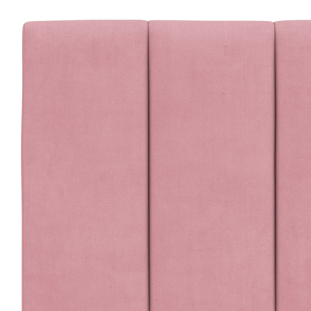 Bett mit Matratze "Hanko" Hellgrau 80x200 cm Samt