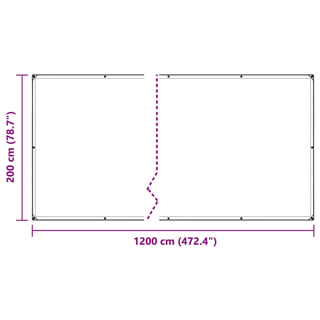Transparente Plane mit Ösen 1x2 m PVC