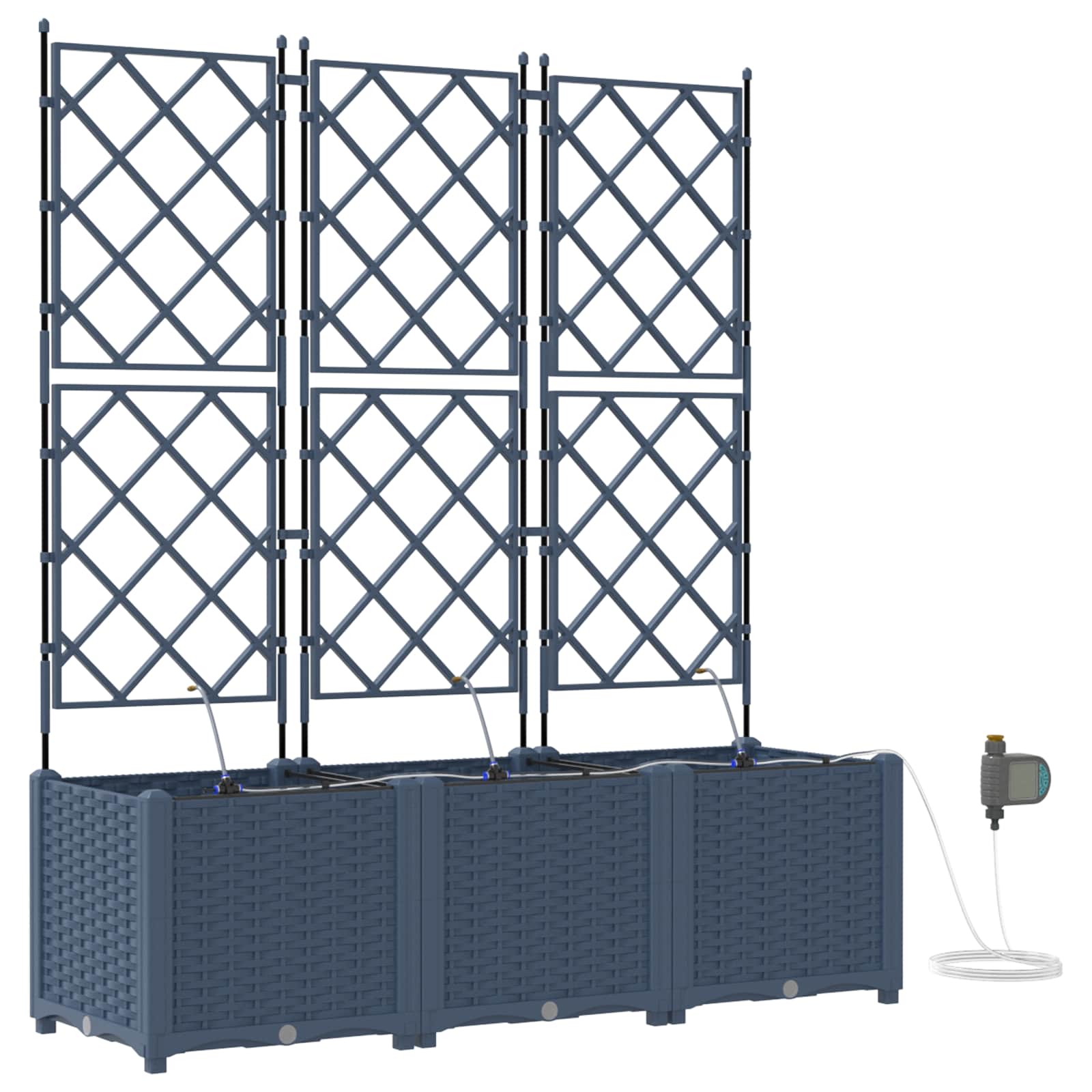 Garten-Pflanzgefäß 4 Stk. Braun 160 x 40 x 22 cm PP