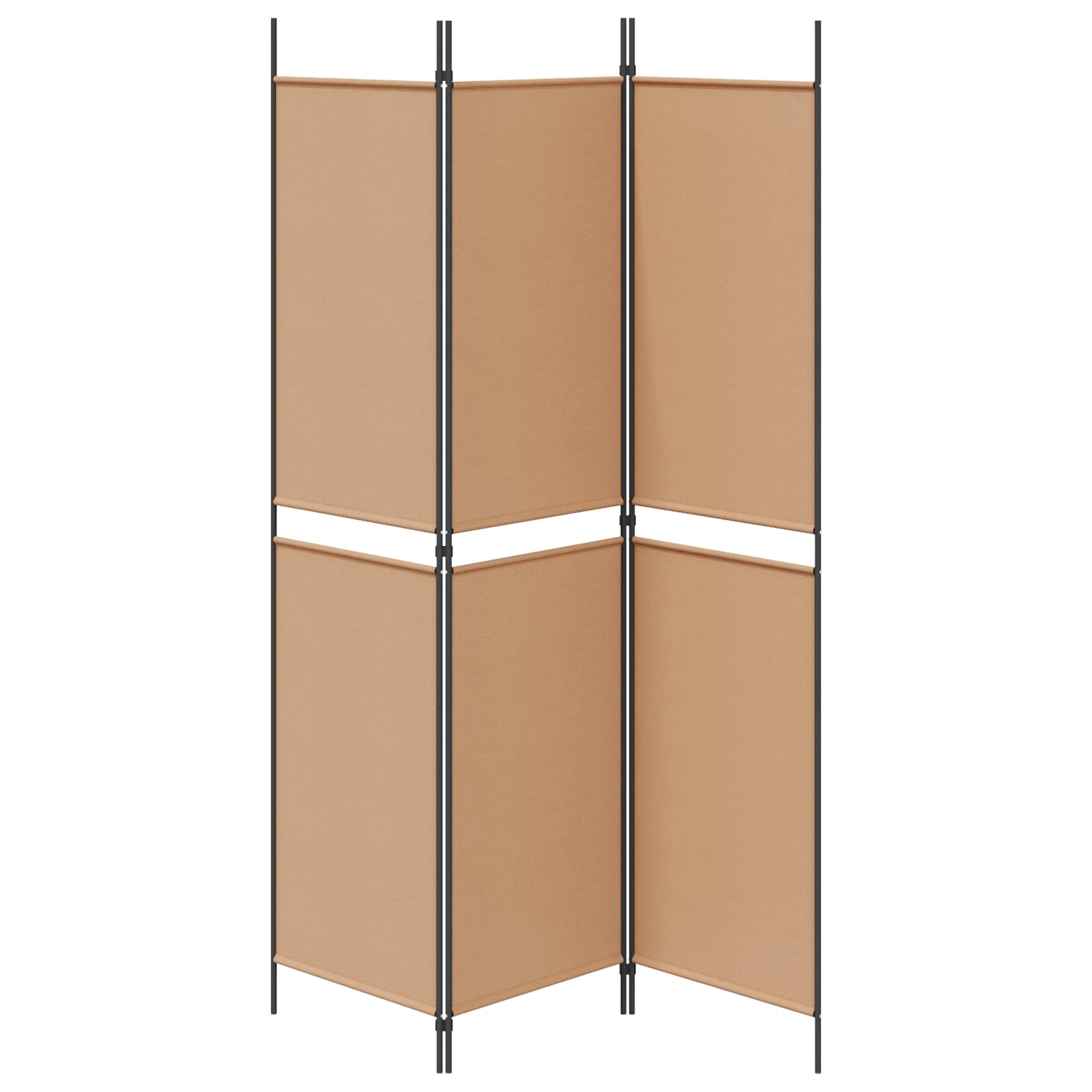 3-teiliger Raumteiler Beige 150 x 180 cm Stoff