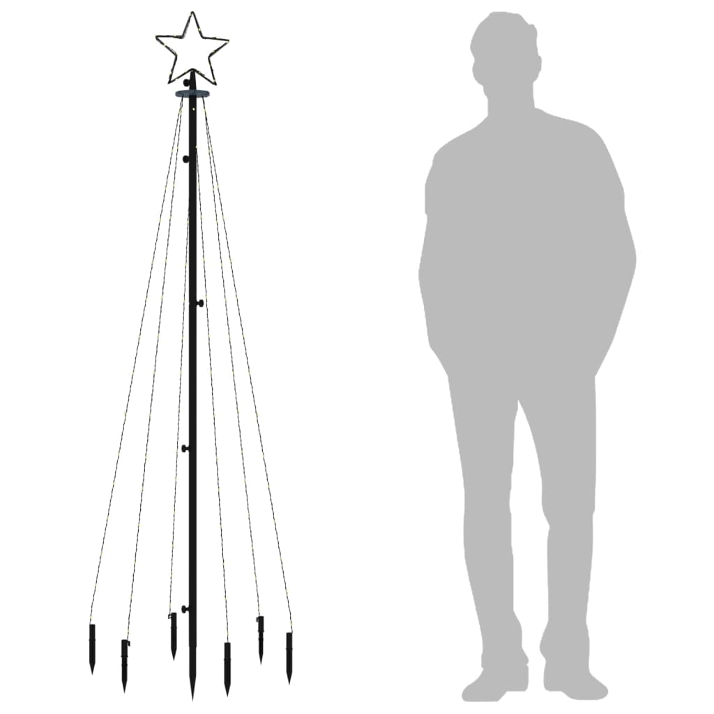 LED-Weihnachtsbaum mit Erdnägeln Mehrfarbig 310 LEDs 300 cm